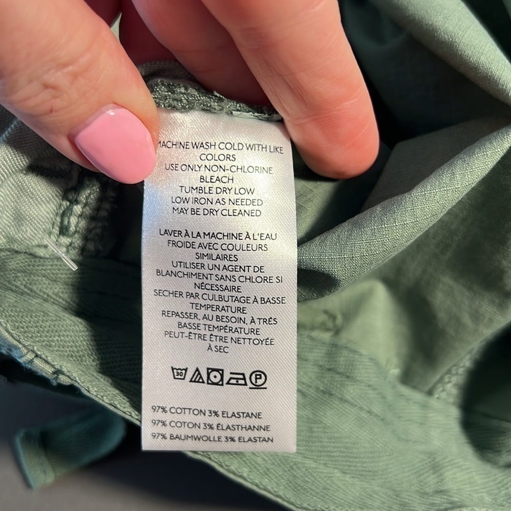 Anthropologie Olive Wide Leg Cargo Pants - Picture 12 of 14